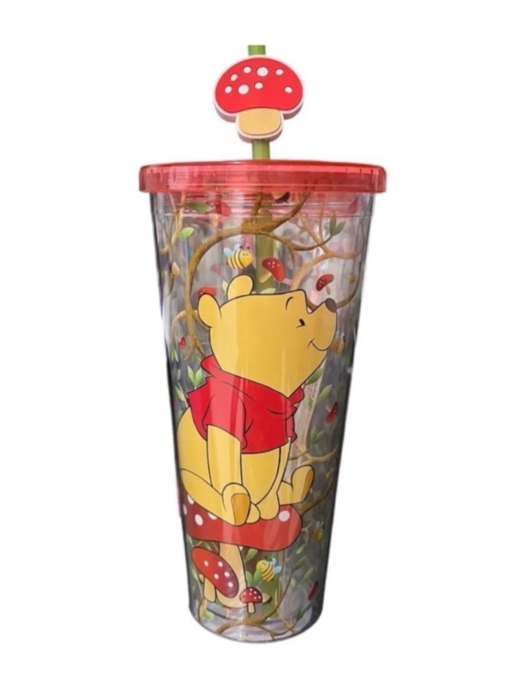 Disney’s Winnie the Pooh Mushroom Cold Straw Cup 24oz NEW